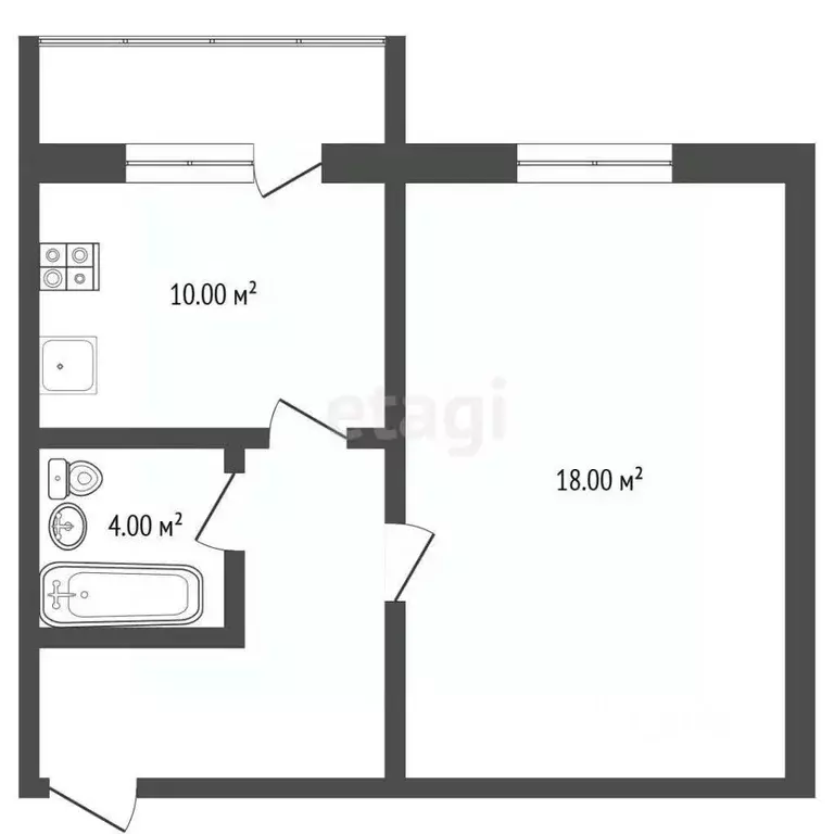 1-к кв. Ярославская область, Ярославский муниципальный округ, пос. ... - Фото 2