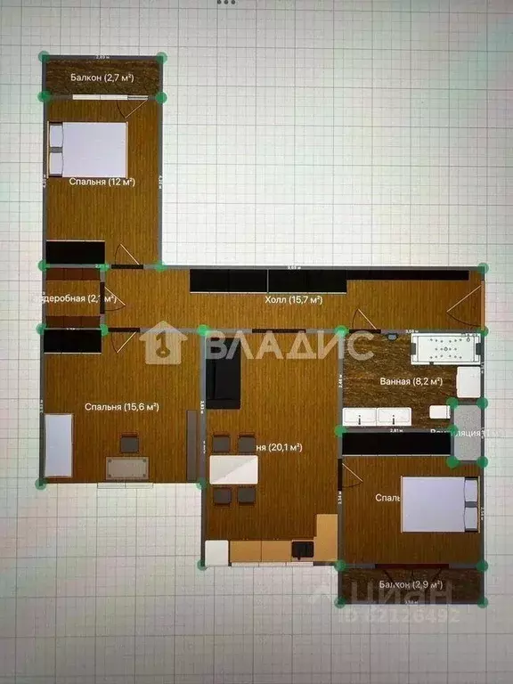 Квартира, 3 комнаты, 82 м - Фото 0