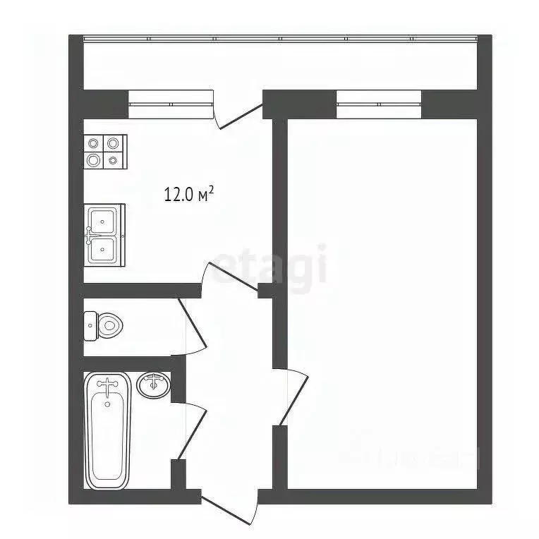 1-к кв. Московская область, Луховицы муниципальный округ, пос. ... - Фото 2