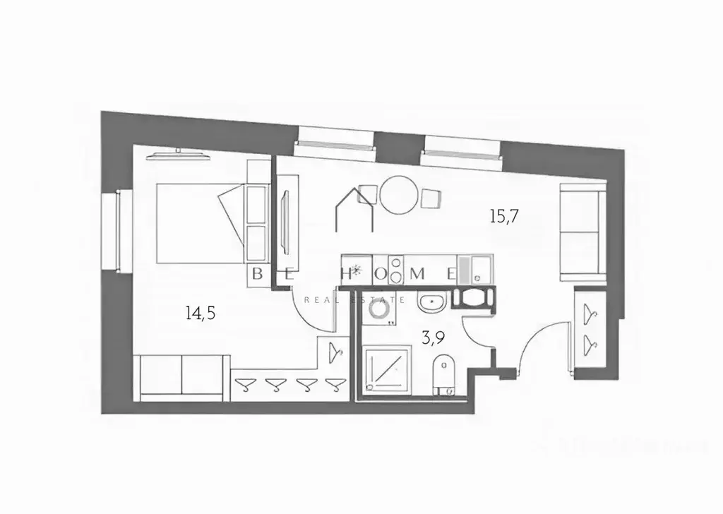 1-к кв. Санкт-Петербург Херсонский проезд, 6 (35.1 м) - Фото 2