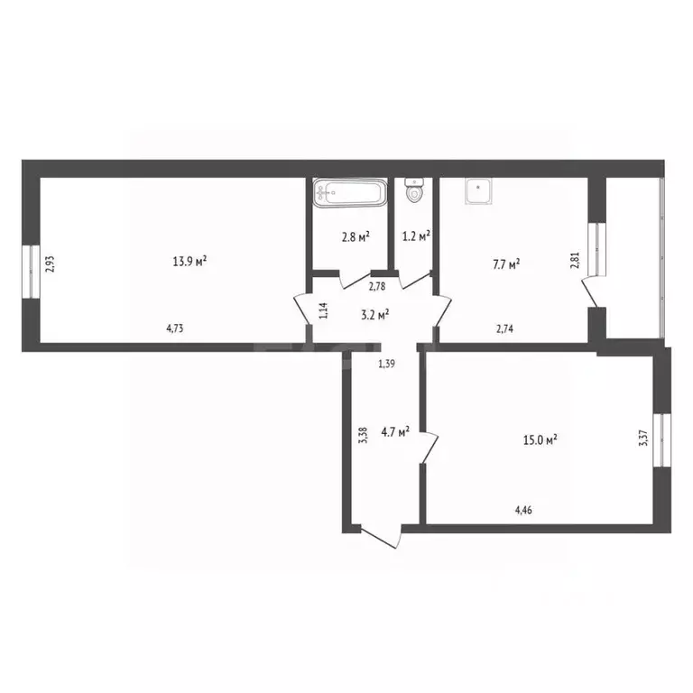 2-к кв. Амурская область, Ивановский муниципальный округ, с. ... - Фото 2