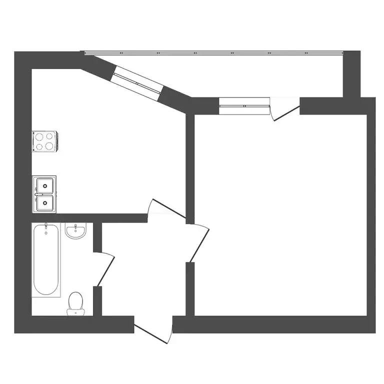 1-комнатная квартира: Добрянка, улица Герцена, 40А (34 м) - Фото 0