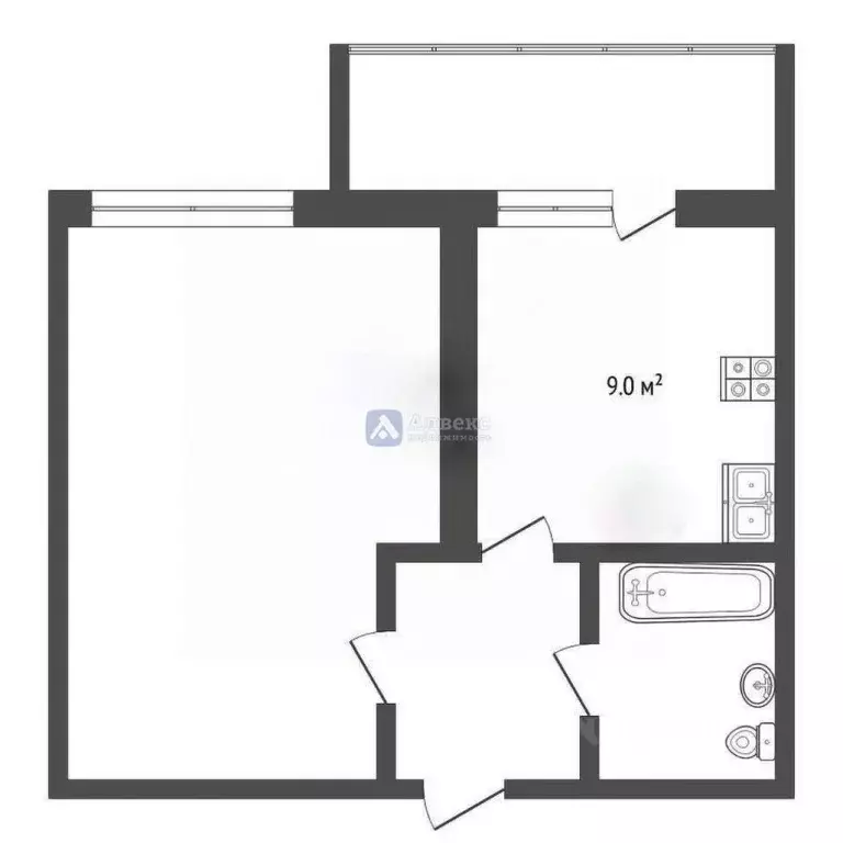 1-к кв. Тюменская область, Тюмень Тарманы мкр, ул. Игримская, 37 (35.7 ... - Фото 2