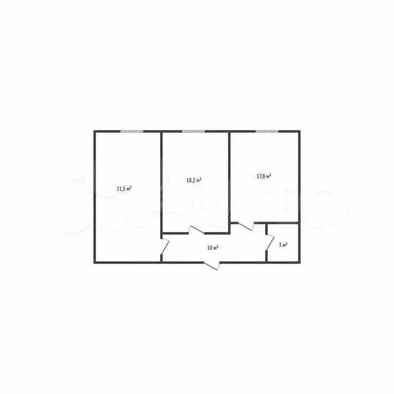 2-к. квартира, 70,5 м, 6/10 эт. - Фото 0