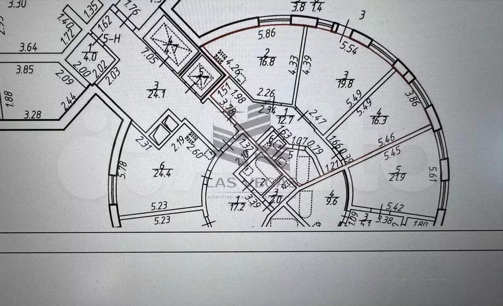 2-к. квартира, 71,4 м, 1/12 эт. - Фото 0