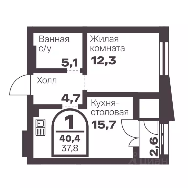 1-к кв. Челябинская область, Челябинск просп. Ленина, 19В (37.8 м) - Фото 0