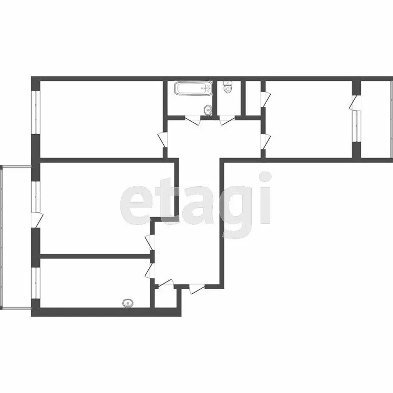 3-комнатная квартира: Северск, улица Победы, 5 (64.4 м) - Фото 1