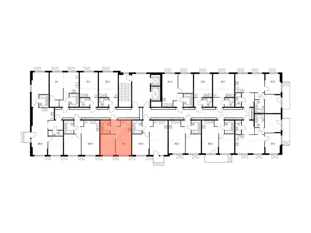 1-к. квартира, 36 м, 9/9 эт. - Фото 1