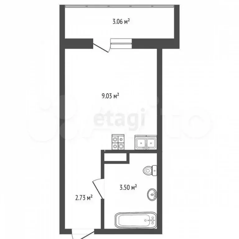 Квартира-студия, 17,9 м, 7/10 эт. - Фото 0