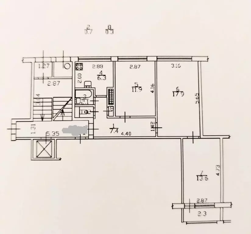 3-к кв. Санкт-Петербург ул. Стойкости, 18К1 (60.0 м) - Фото 1