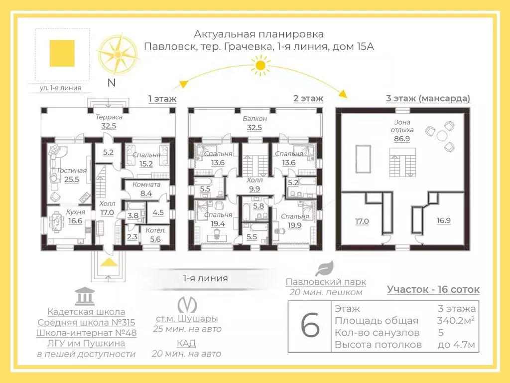 Коттедж в Санкт-Петербург, Санкт-Петербург, Павловск Грачевка тер., ... - Фото 2