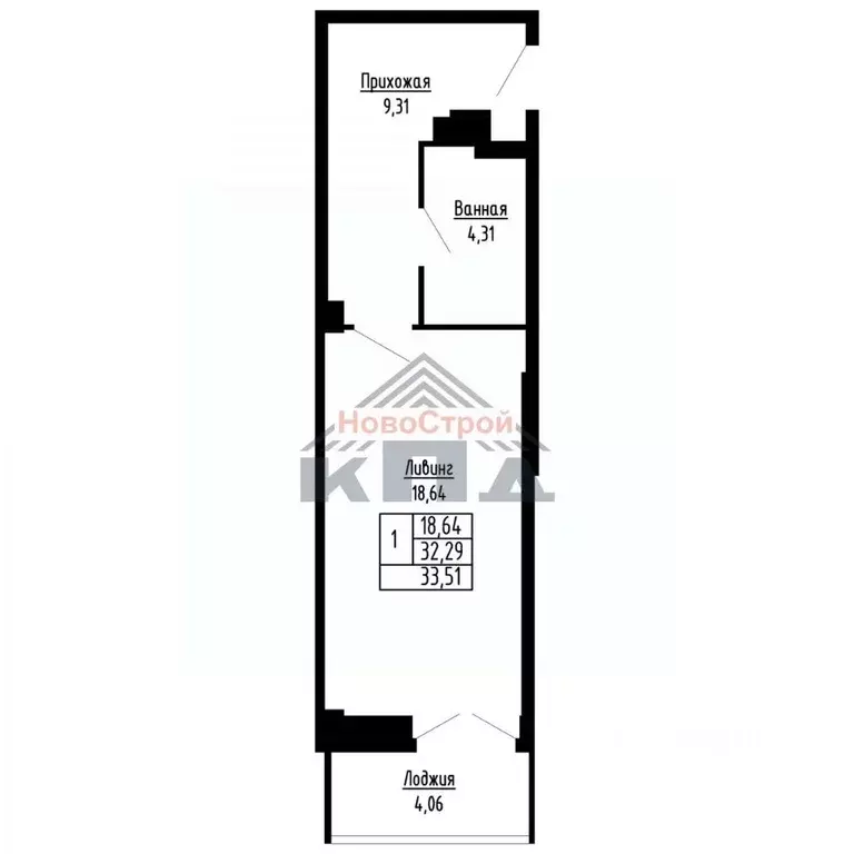 1-к кв. Омская область, Омск ул. Фрунзе (34.0 м) - Фото 1