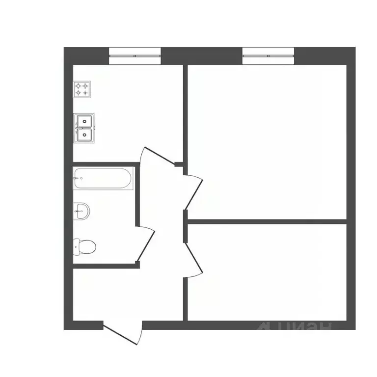2-к кв. Тюменская область, Тюмень ул. 9 Января, 4 (40.6 м) - Фото 1