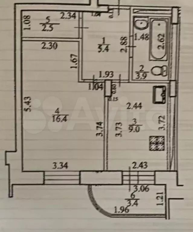 1-к. квартира, 38,6 м, 8/10 эт. - Фото 0