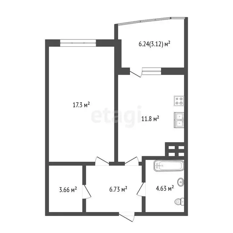 1-комнатная квартира: Самара, улица Лукачёва, 6 (47 м) - Фото 1