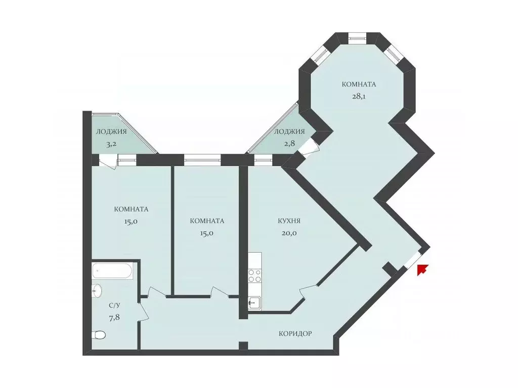 3-к кв. Волгоградская область, Волгоград ул. Глазкова, 23А (121.2 м) - Фото 2