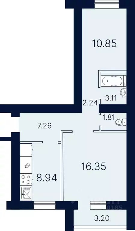 2-к кв. Саратовская область, Саратов проезд Ново-Крекингский, 6А ... - Фото 0