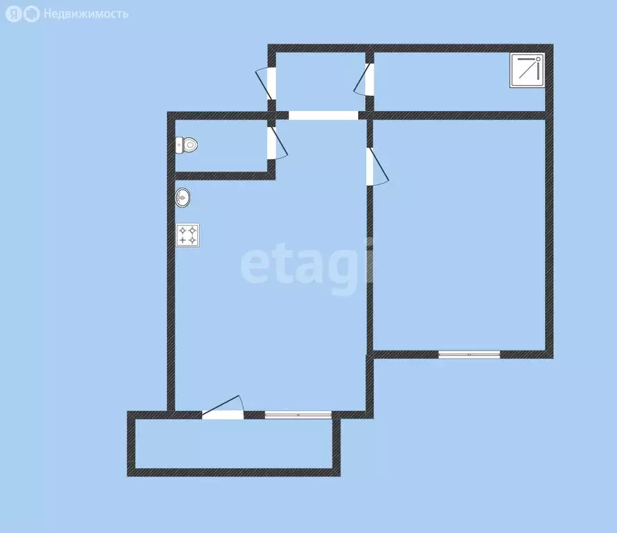 1-комнатная квартира: Иркутск, улица Баумана, 235/4 (38.1 м) - Фото 1