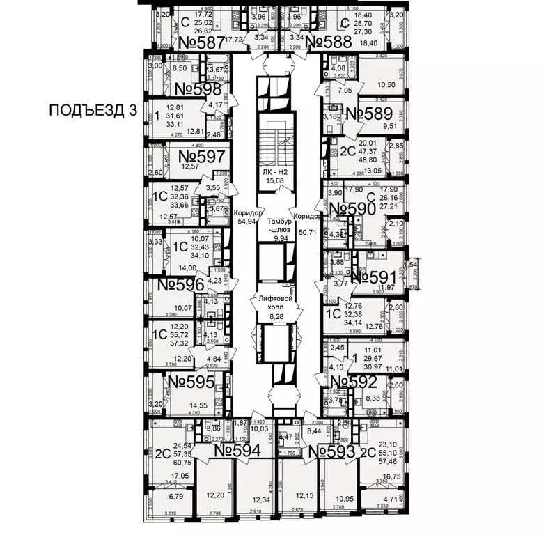 1-к кв. Тульская область, Тула пос. Горелки, Время жилой комплекс ... - Фото 2