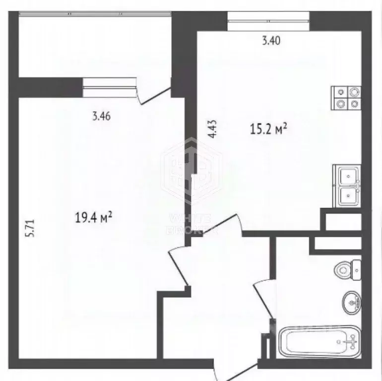 1-к кв. Московская область, Химки Московская ул., 21 (48.9 м) - Фото 2