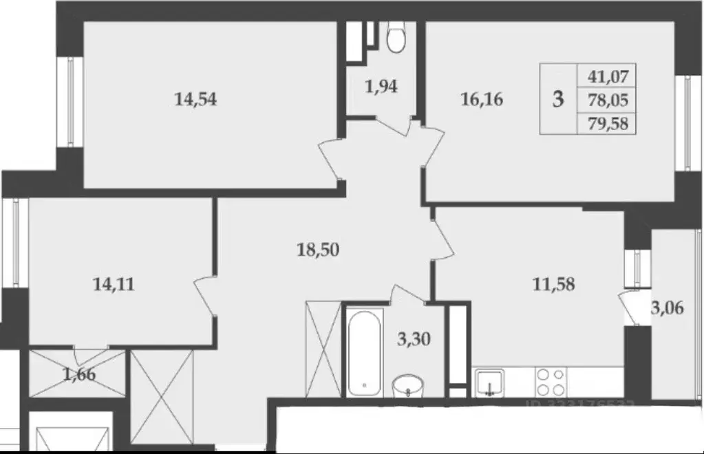 3-к кв. Ленинградская область, Кингисепп пер. Юности, 4 (80.0 м) - Фото 1