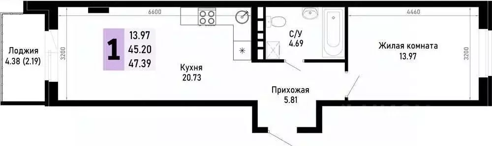 1-к кв. Краснодарский край, Анапа муниципальный округ, Нижняя ... - Фото 1