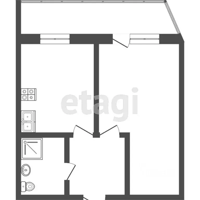 1-к кв. Тюменская область, Тюмень ул. Карла Маркса, 8 (37.0 м) - Фото 2