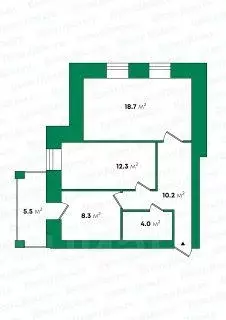 2-к кв. Кировская область, Киров Солнечная ул., 14 (53.5 м) - Фото 1