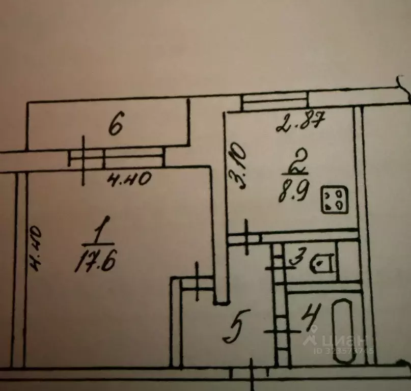 1-к кв. Московская область, Можайск ул. 20 Января, 24 (36.6 м) - Фото 2