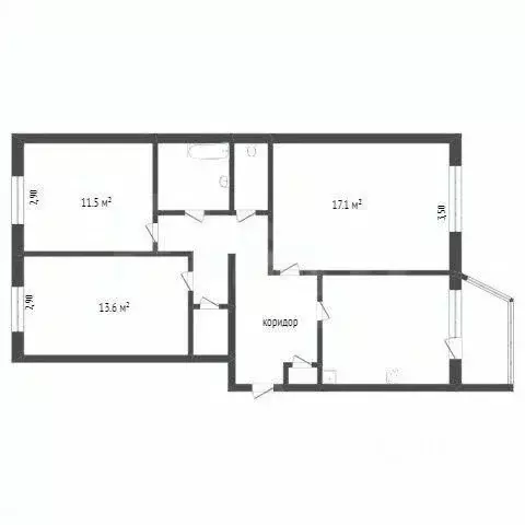 3-к кв. Ханты-Мансийский АО, Сургут ул. Григория Кукуевицкого, 10/1 ... - Фото 2