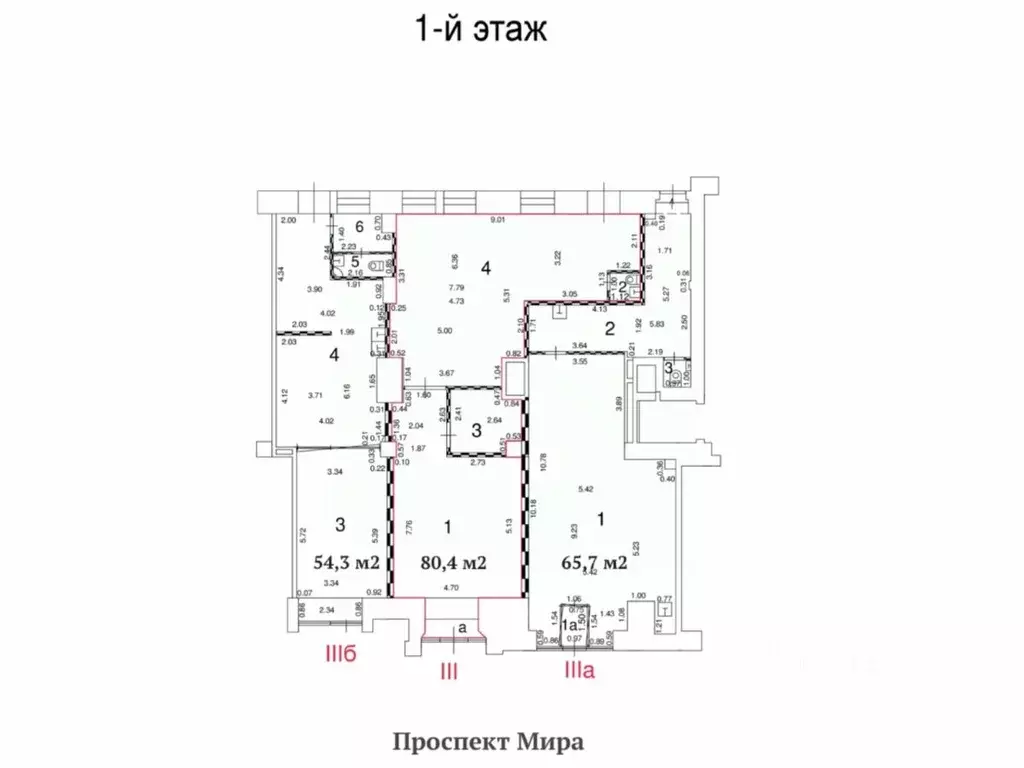 Торговая площадь в Москва просп. Мира, 46 (80 м) - Фото 1