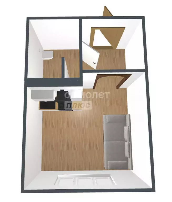 Квартира-студия: Сыктывкар, улица Жакова, 9 (22.2 м) - Фото 2