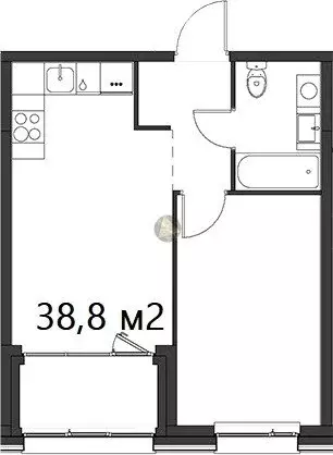 1-комнатная квартира: Санкт-Петербург, Галерный проезд, 1к2 (38.8 м) - Фото 1