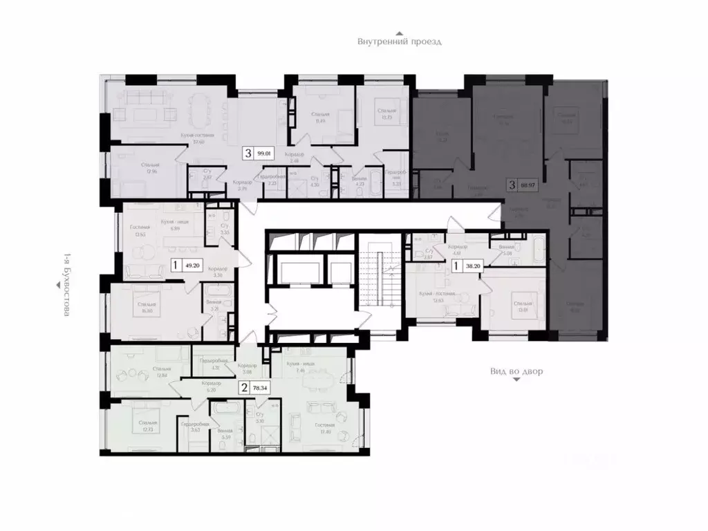 3-к кв. Москва ул. 1-я Бухвостова, 2к3 (89.0 м) - Фото 1