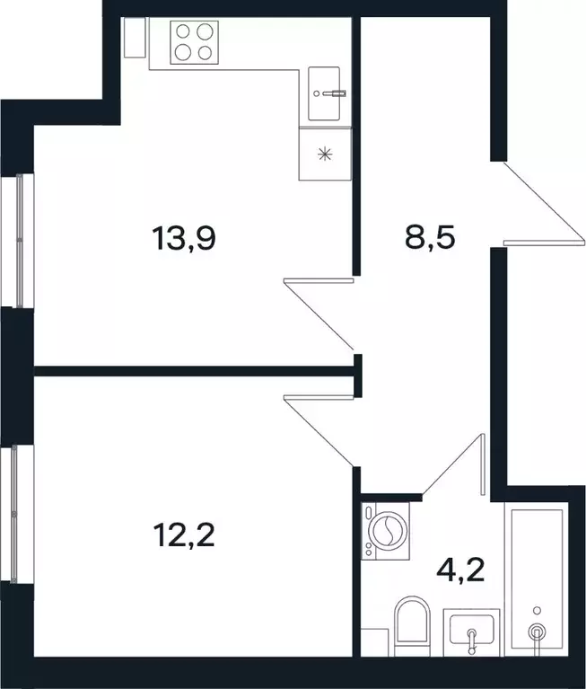 1-к кв. Краснодарский край, Краснодар Новая Елизаветка мкр, ул. Имени ... - Фото 1