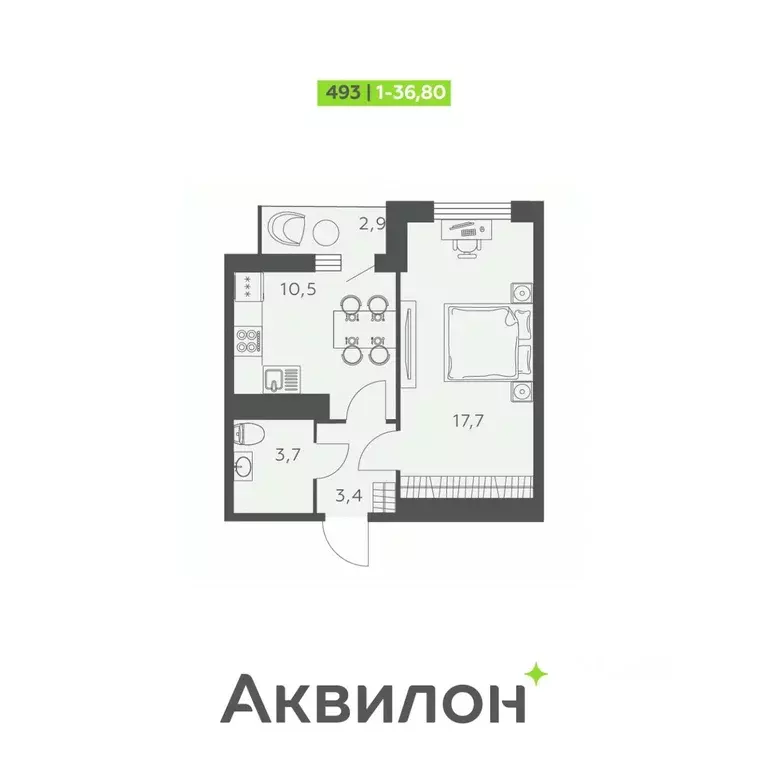 1-к кв. Санкт-Петербург ул. Русановская, 20к1 (36.8 м) - Фото 0