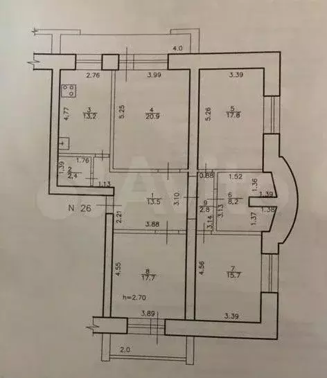 4-к. квартира, 119 м, 3/5 эт. - Фото 0