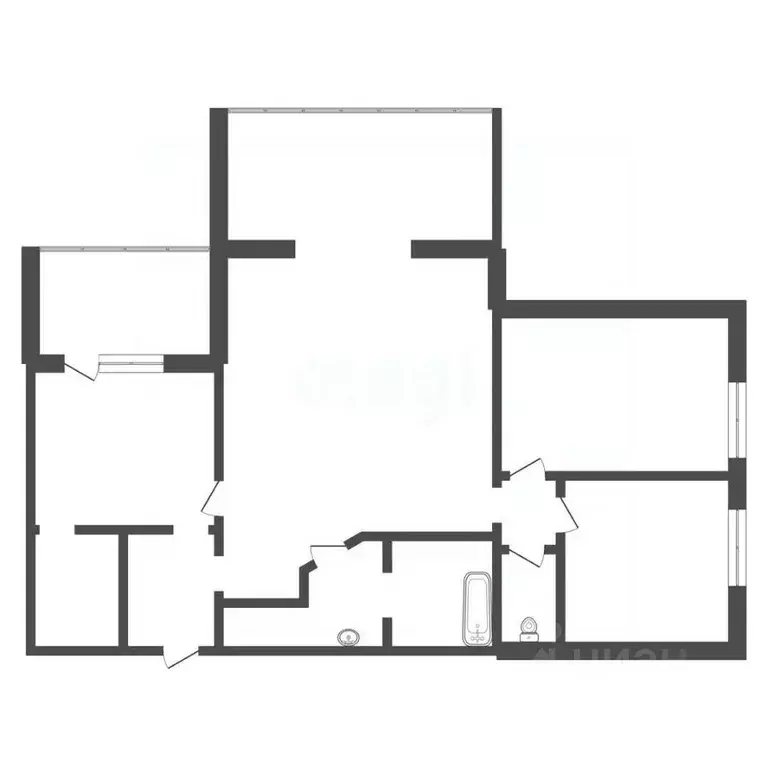3-к кв. Тульская область, Тула ул. Вильямса, 26А (67.8 м) - Фото 2