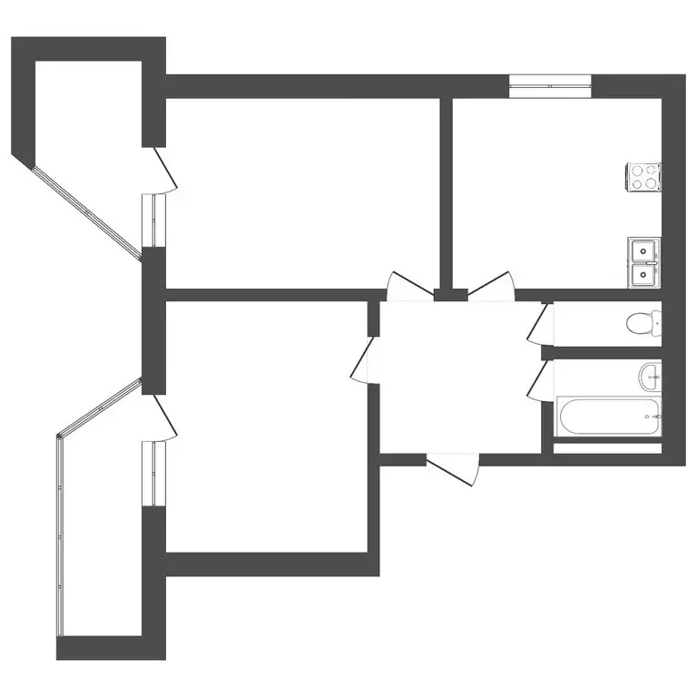 2-комнатная квартира: Пермь, улица Ивана Франко, 44 (53.1 м) - Фото 0
