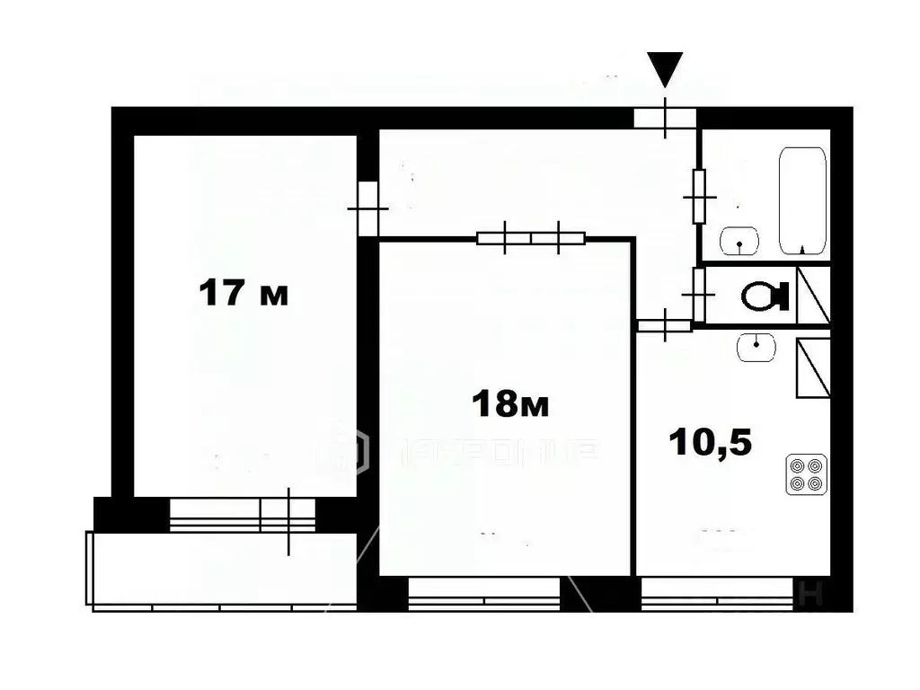 2-к кв. Санкт-Петербург Ланское ш., 14к1 (60.0 м) - Фото 1