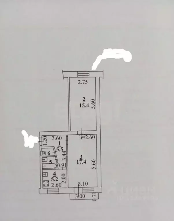 2-к кв. Липецкая область, Лебедянь Школьная ул., 1 (46.4 м) - Фото 2