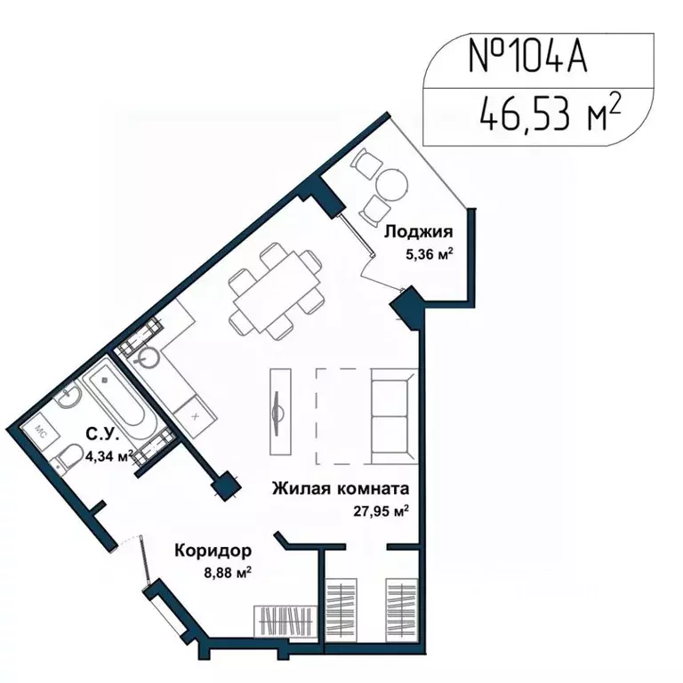 1-к кв. Севастополь ул. Летчиков, 10к4 (45.7 м) - Фото 0