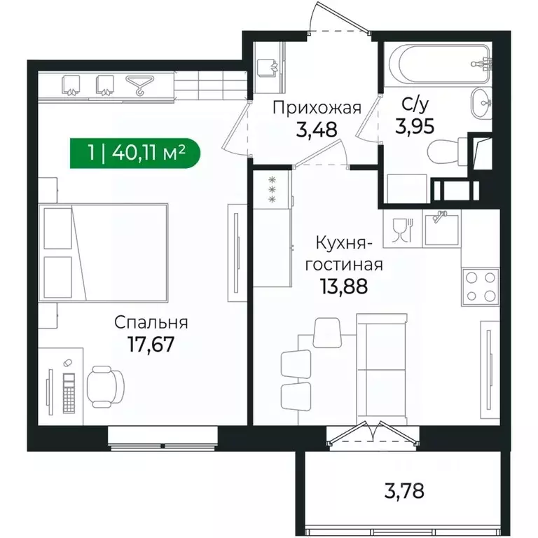 1-к кв. Ленинградская область, Сертолово Всеволожский район, ... - Фото 1