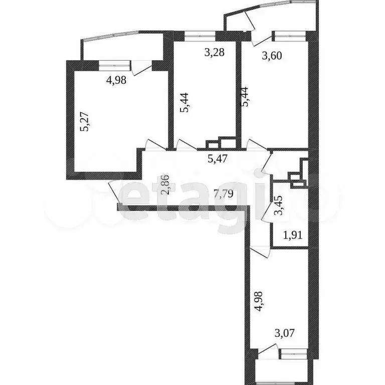 3-к. квартира, 105 м, 10/22 эт. - Фото 0