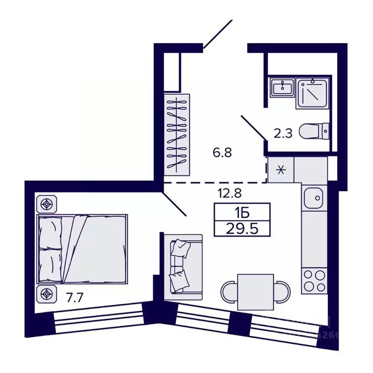 1-к кв. Хабаровский край, Хабаровск ул. Карла Маркса, 96/1 (29.54 м) - Фото 1