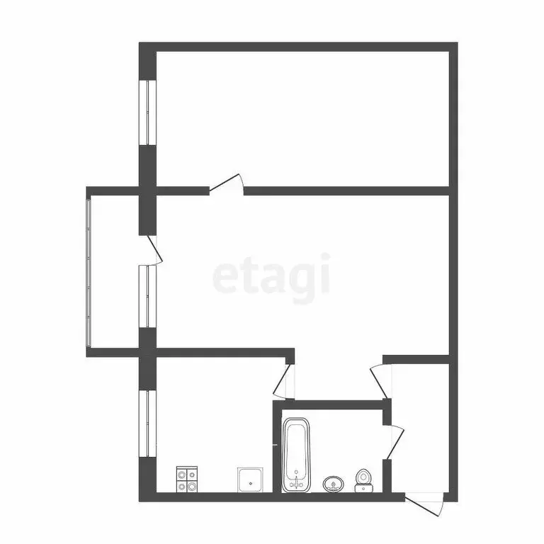 2-комнатная квартира: Саранск, улица Лихачёва, 15 (42.9 м) - Фото 1