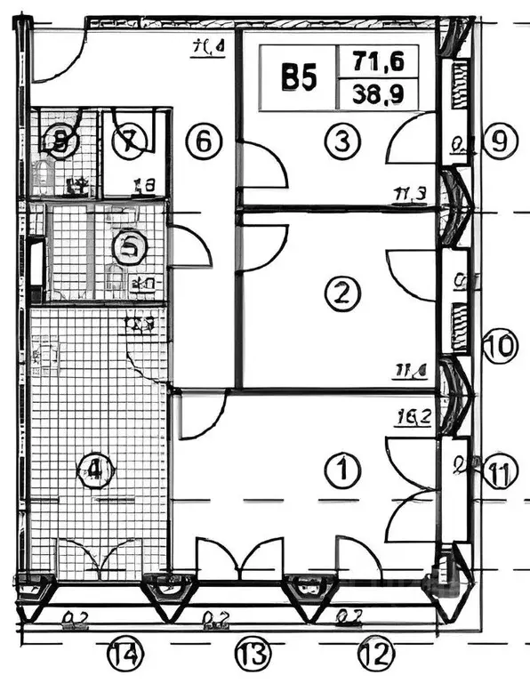 3-к кв. Москва ул. 1-я Машиностроения, 7 (72.0 м) - Фото 2