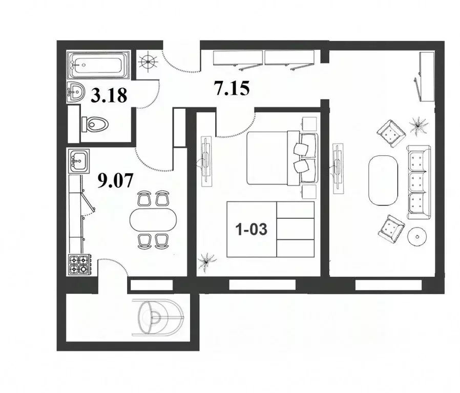 2-к кв. Новгородская область, Великий Новгород 2-й кв-л,  (56.04 м) - Фото 0