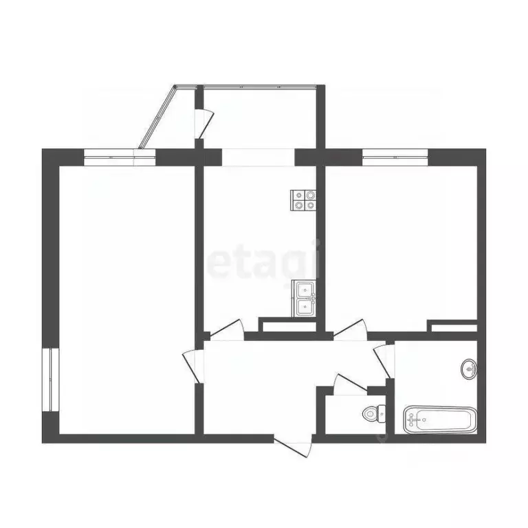 2-к кв. Камчатский край, Петропавловск-Камчатский ул. Топоркова, 3 ... - Фото 2