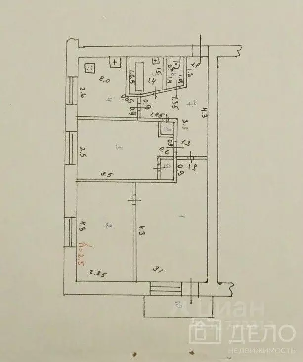 3-к кв. Рязанская область, Кораблино ул. Текстильщиков, 10 (50.0 м) - Фото 2